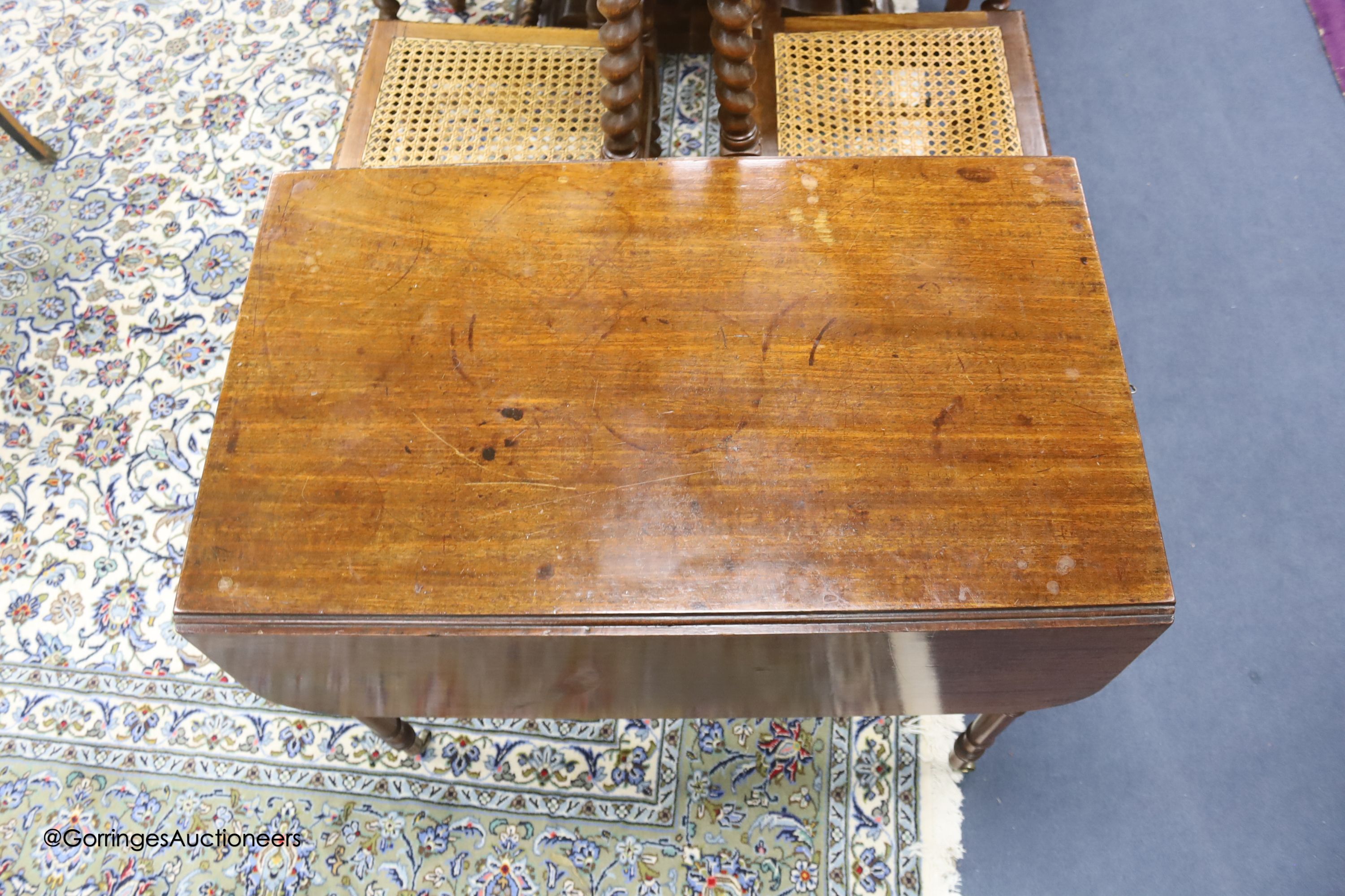 A Regency mahogany Pembroke table, width 78cm depth 48cm height 71cm